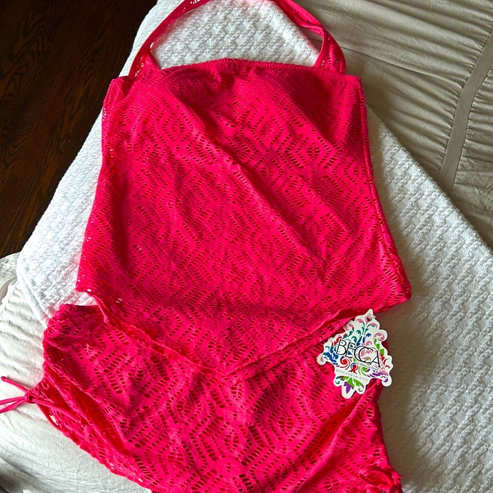Coral BECCA tankini